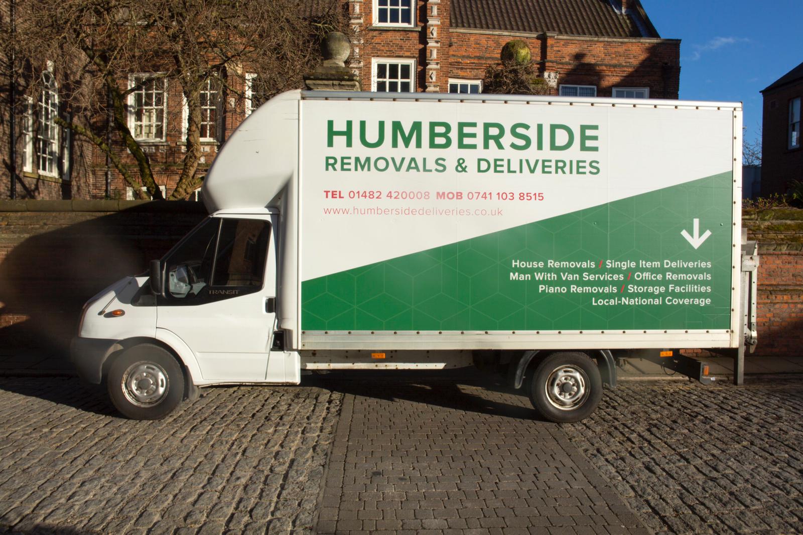 Humberside Removals van on the road