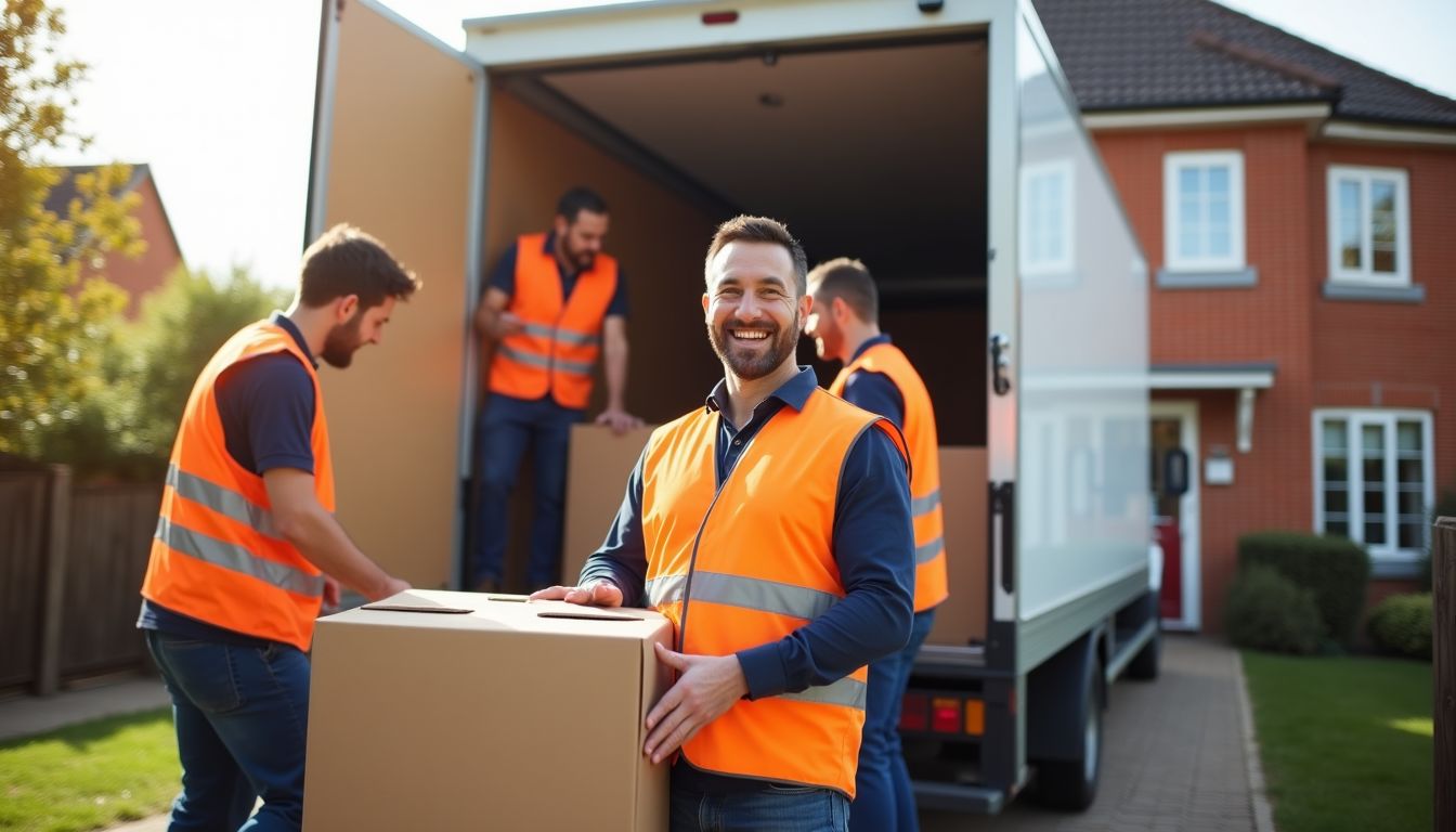 Professional removal team loading furniture in Hull